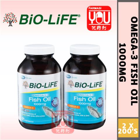 BIO-LIFE OMEGA-3 FISH OIL 1000MG 200'S