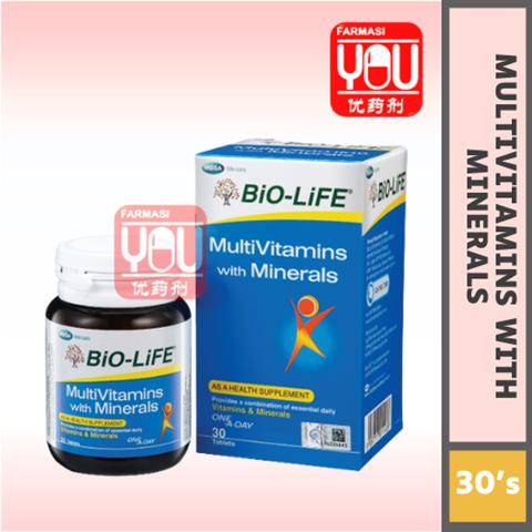 BIO-LIFE MULTIVITAMINS WITH MINERALS 30'S