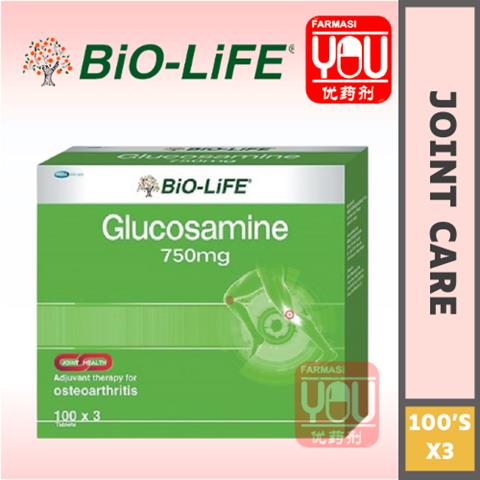 BIO-LIFE GLUCOSAMINE 750MG (3X100'S)