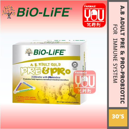 BIO-LIFE AB ADULT GOLD PRE&PRO (2X30'S) (box)