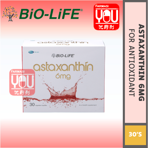 BIO-LIFE ASTAXANTHIN 6MG 30'S