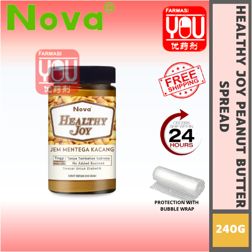 NOVA HEALTHY JOY PEANUT BUTTER 240G (BOTTLE)