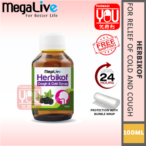 MEGALIVE HERBIKOF COUGH & COLD SYRUP 100ML (BOTTLE)