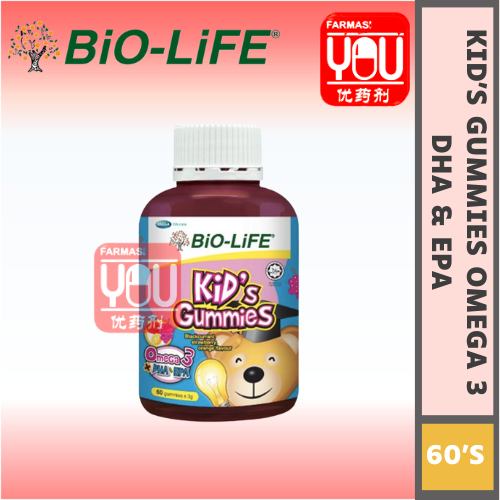 BIO-LIFE KIDS GUMMIES OMEGA-3 60'S (BOTTLE)