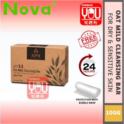 NOVA SP8 OAT MILD CLEANSING BAR 100G