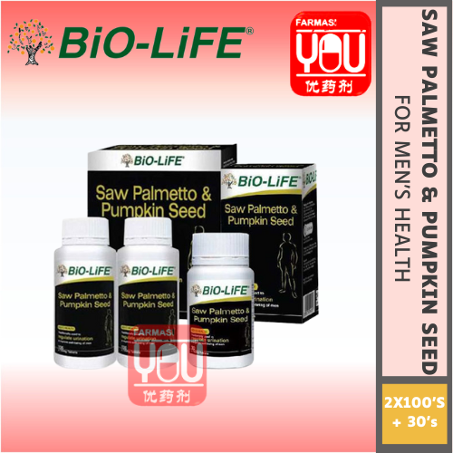 BIO-LIFE SAW PALMETTO & PUMPKIN SEED (2X100'S)+30'S