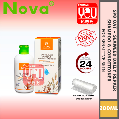 NOVA SP8 OAT+SEAWEED SHAMPOO & CONDITINER 200ML