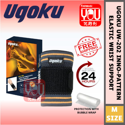 UGOKU UW-202M INNO-PATTERN ELASTIC WRIST SUPPORT SIZE M (BOX)