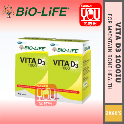 BIO-LIFE VITA D3 1000MG  (TWINPACK)