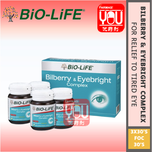 BIO-LIFE BILBERRY&EYEBRIGHT COMPLEX (3X30'S)+30'S