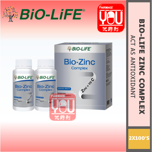 BIO-LIFE BIO-ZINC COMPLEX (VIT C + ZINC)  (TWINPACK)