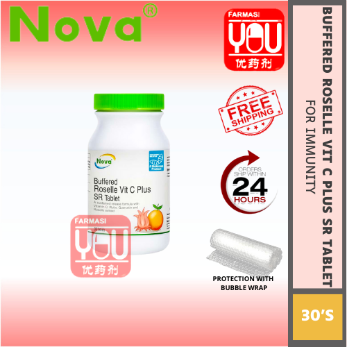 NOVA BUFFERED ROSELLE VIT C PLUS SR(30'S) (BOTTLE)