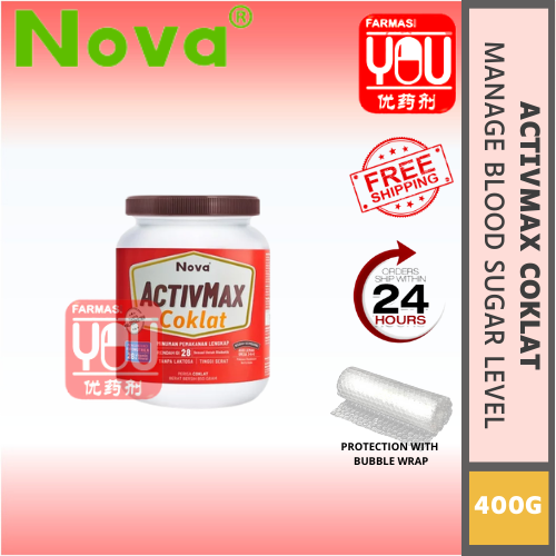 NOVA ACTIVMAX CHOCOLATE 400G (BOTTLE)