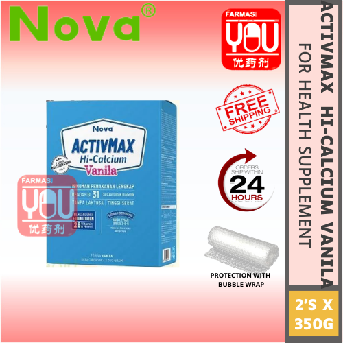 NOVA ACTIVMAX HI-CALCIUM VANILA 2X350G (BOX)