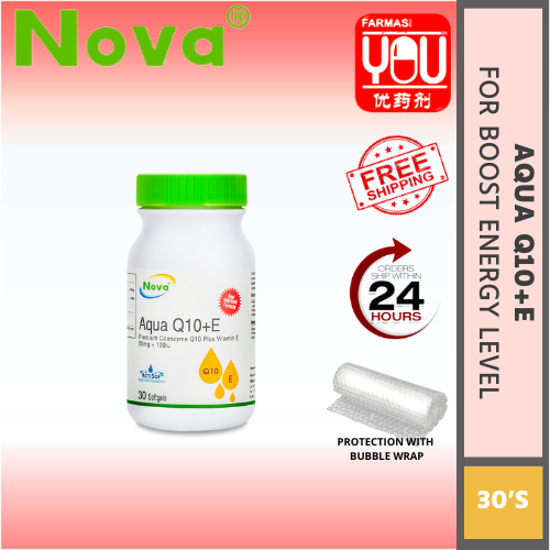 NOVA AQUA Q10 50MG+VIT E 30'S