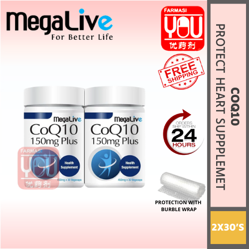 MEGALIVE COQ10 150MG(2X30'S) (PACK)