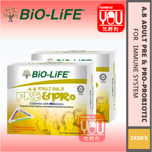 BIO-LIFE AB ADULT GOLD PRE&PRO (2X30'S) (PACK)