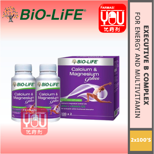 BIO-LIFE CAL & MAG PLUS 2X100'S (BOTTLE)