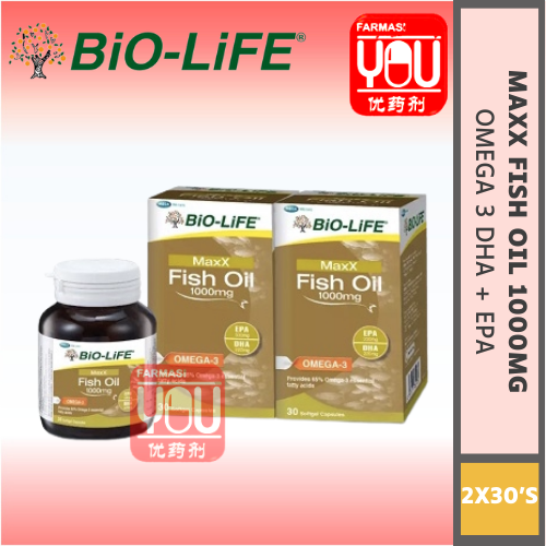 BIO-LIFE MAXX FISH OIL 1000MG(2X30'S) (PACK)