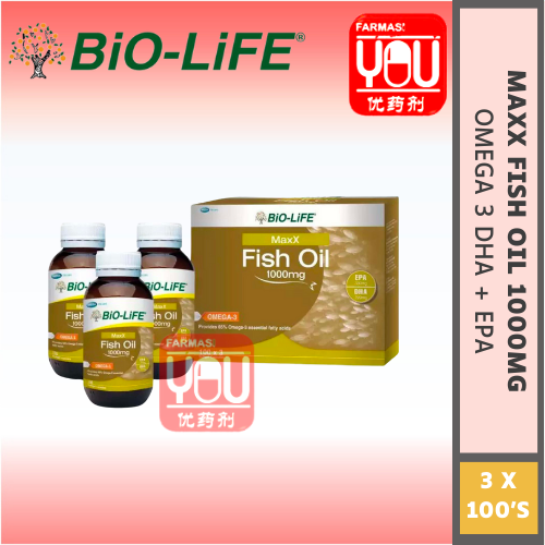 BIO-LIFE MAXX FISH OIL 1000MG 100'S (TRIPLE)