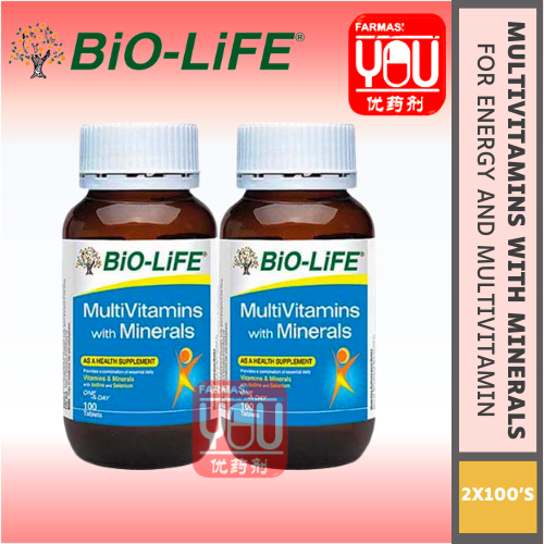 BIO-LIFE MULTIVITAMINS WITH MINERALS 100'S (TWINPACK)