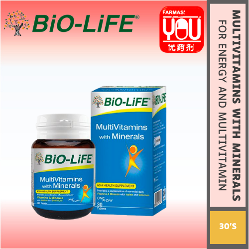 BIO-LIFE MULTIVITAMINS WITH MINERALS 30'S (BOTTLE)