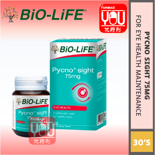 BIO-LIFE PYCNO SIGHT 75MG 30'S (BOT)