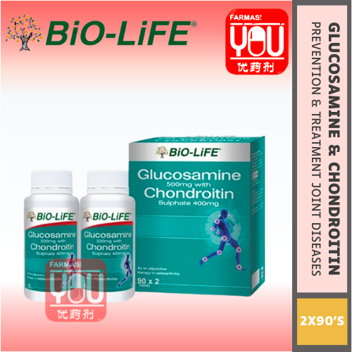 BIO-LIFE GLUCOSAMINE & CHONDROITIN 90X2 (BOX)