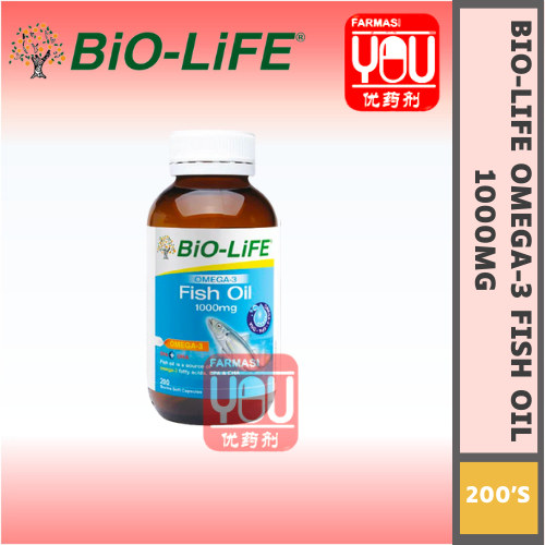 BIO-LIFE OMEGA-3 FISH OIL 1000MG 200'S (BOTTLE)